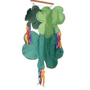 Windsculpts Shamrock Streamers WindSock Hanging Flag St Patricks Day Decor Green